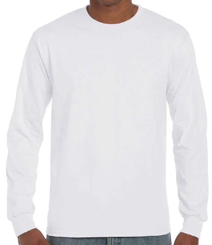 Fashionable In The Times Gildan Ultra Cotton™ Long Sleeve T-Shirt | White