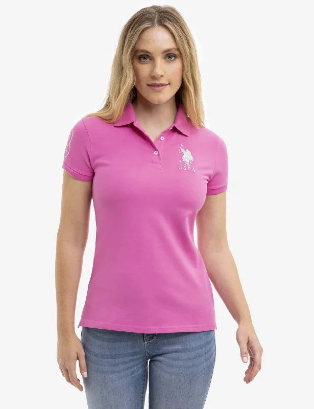Breathable Design USPA METALLIC PRINT POLO SHIRT