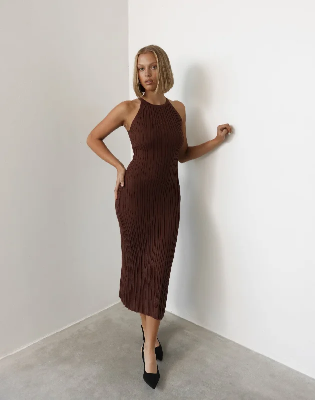 Celebrity Must-have Vivian Maxi Dress (Cocoa)
