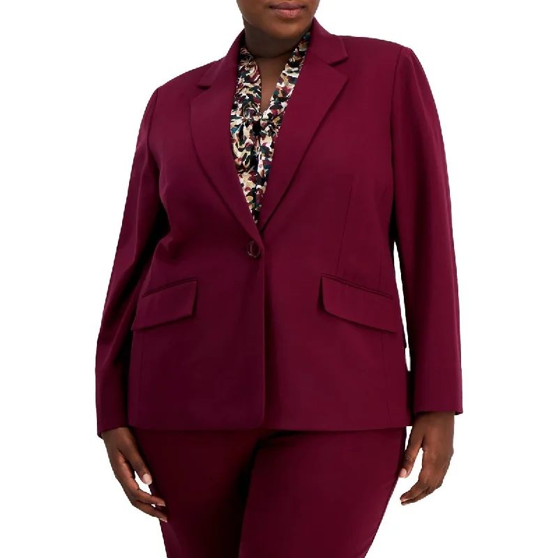 Trendy And Casual Kasper Womens Plus Solid  Open-Front Blazer