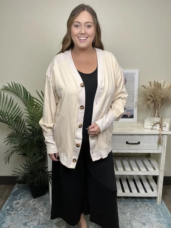Personalized Clothing Spice It Up Women's Two Tone Button Up Cardigan *Final Sale*