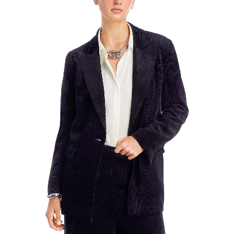 Lazy Home Kobi Halperin Womens Corduroy Long Sleeves One-Button Blazer