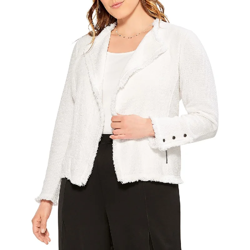 Integrated Design Nic + Zoe Womens Knit Long Sleeves Open-Front Blazer