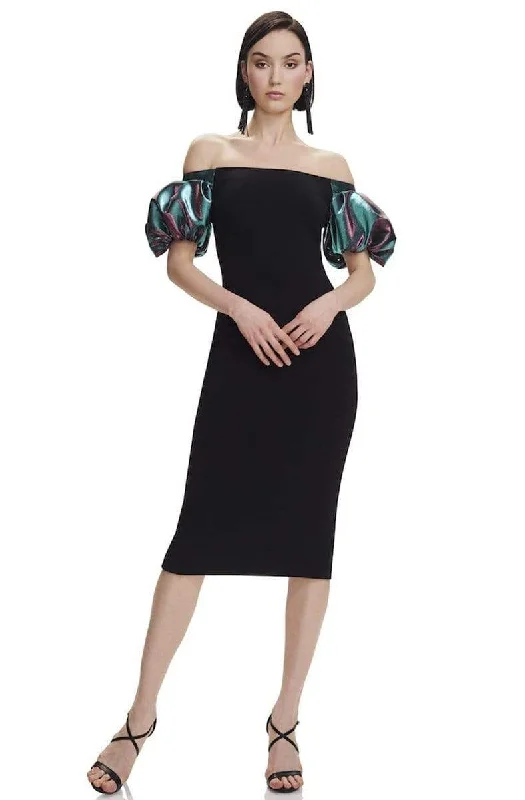 Fashion Selection Theia - 883857 Puffed Off-Shoulder Cocktail Dress