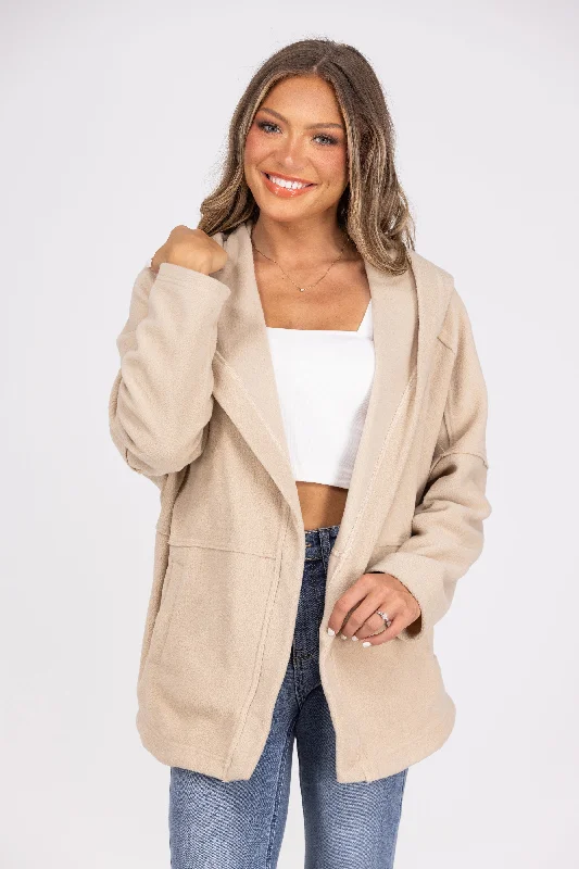Warm Atmosphere Road Trip Besties Women's Soft Open Front Hooded Cardigan