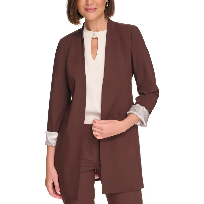 High-quality Styles Calvin Klein Womens Petites Suit Separate Long Open-Front Blazer