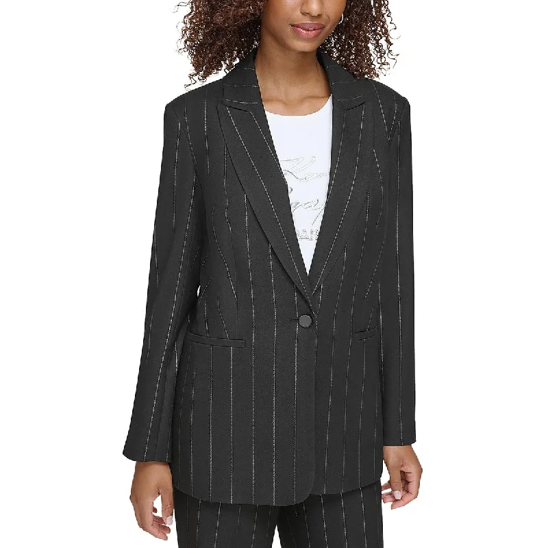 Personalized Outfit Karl Lagerfeld Paris Womens Pinstripe  One-Button Blazer