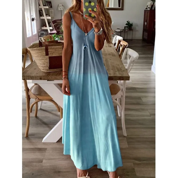 Boutique Recommendation Empire Satin Maxi Dress - Aqua - FINAL SALE