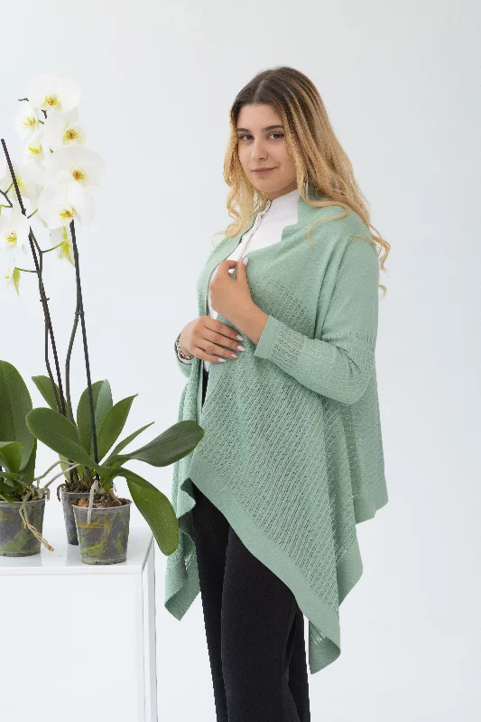 Spiritual Vitality Classic triangle cardigan light green color