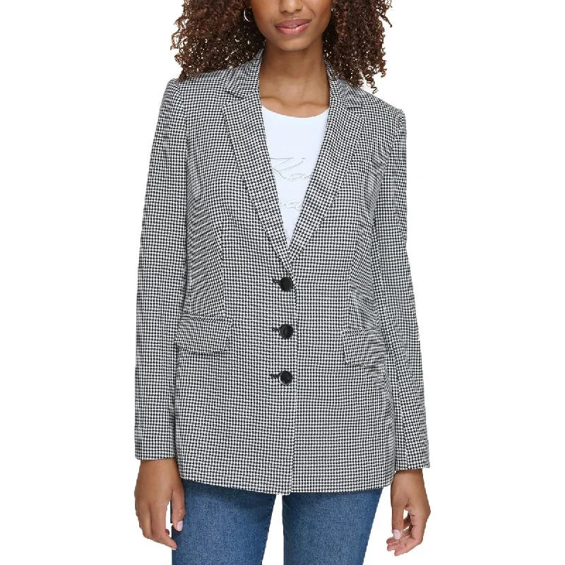 Celebrity Picks Karl Lagerfeld Paris Womens Houndstooth  Suit Jacket