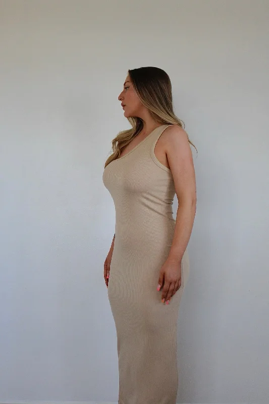 Sports Fashion VERO MODA ONE SHOULDER 7/8 DRESS IN CREAM