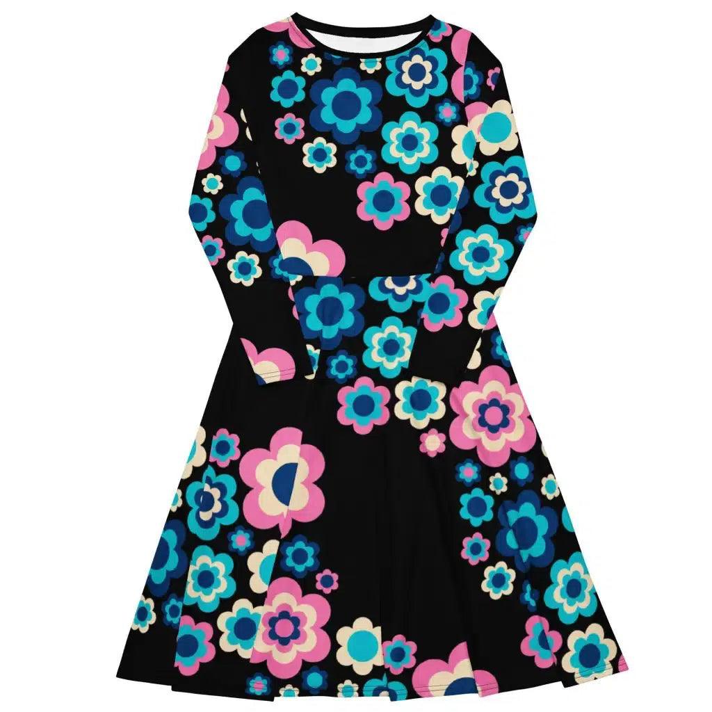 Practical Style FLORA FOREVER sweet - Midi dress with long sleeves and pockets