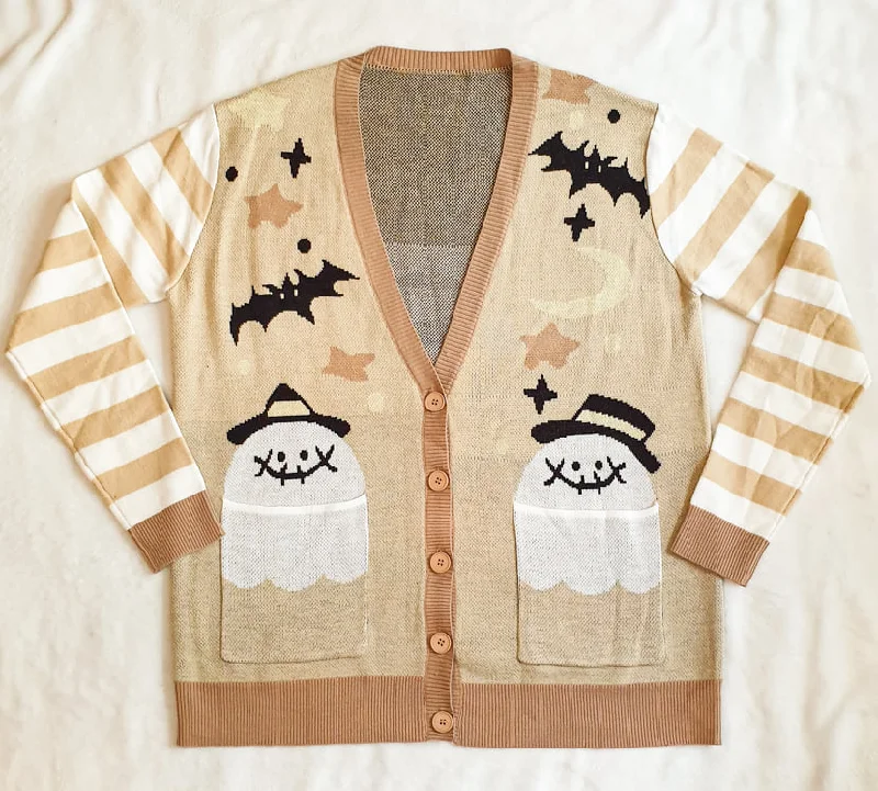 Breathable Design Haunted Night Oversize Cardigan