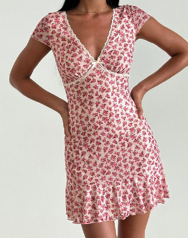 Avant-garde Design Ginevra Dress in Gardenia Romantic with Lace Trim