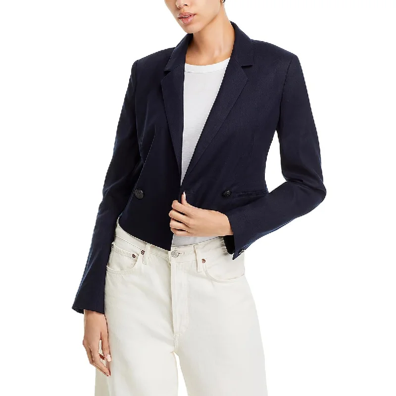Basic Version Rag & Bone Womens Linen Double-Breasted Blazer