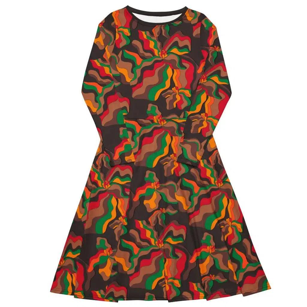 High-quality Styles SASSY IRIS retro - Midi dress with long sleeves and pockets