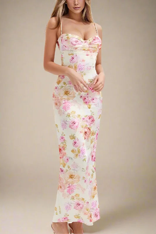 Personalized Wear Astrid Bodycon Maxi Dress - Pearl White