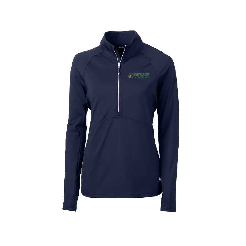 French Style Ladies Adapt Eco Knit Stretch Recycled Half Zip