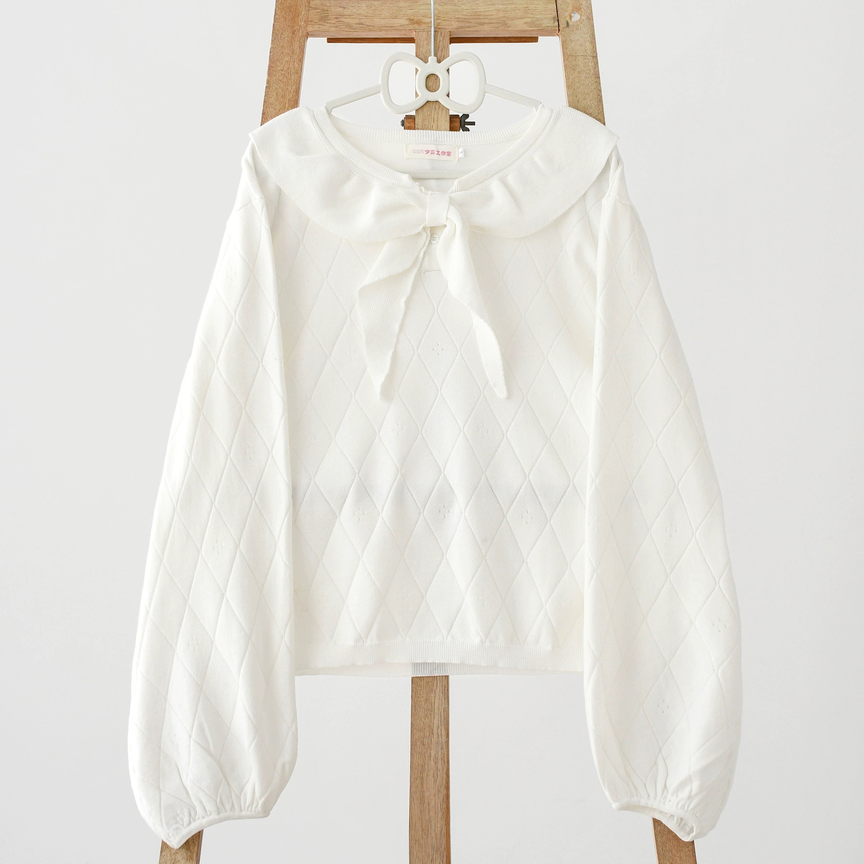 Lively And Youthful Sailor's Collar Pullover Knit Sweater