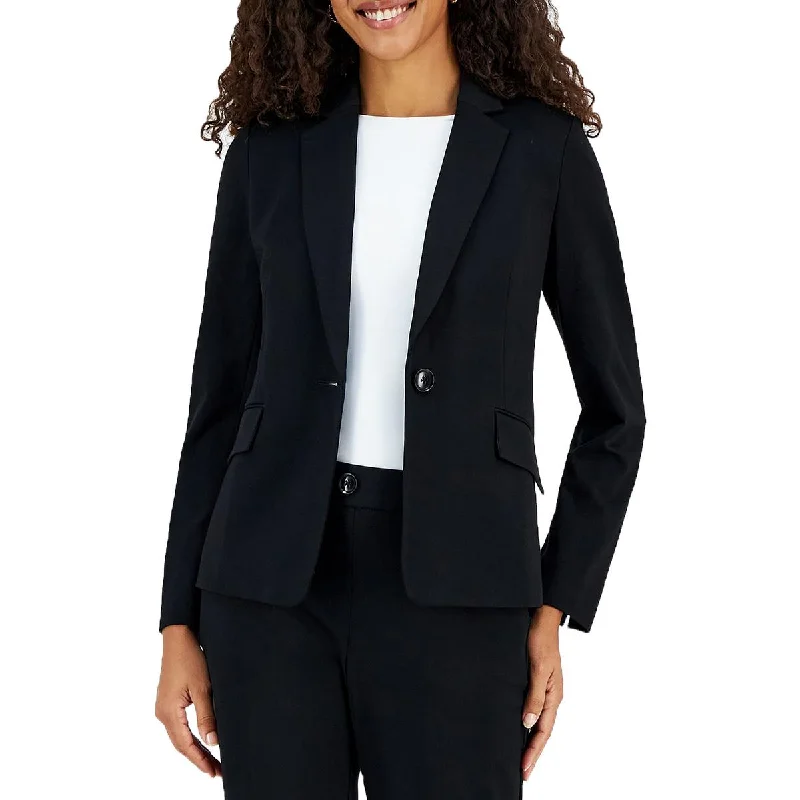 Elegant Wear Kasper Womens Solid  One-Button Blazer