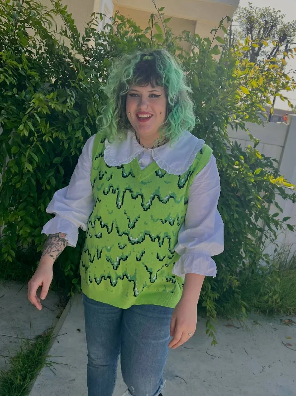 Simple Matching Slime Sweater Vest
