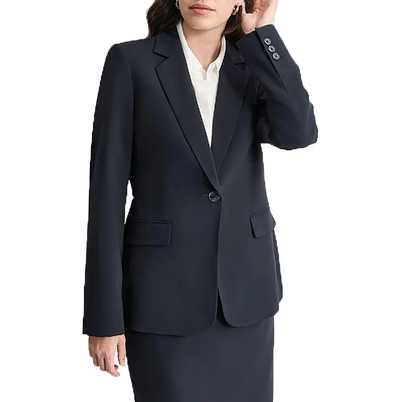 Must-have For Fashion DKNY Womens Solid Rayon One-Button Blazer