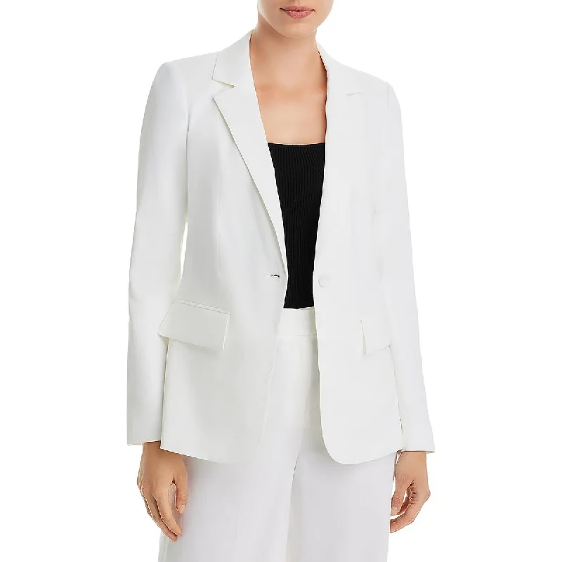 Classic Retro Kobi Halperin Womens Jordi Linen Career One-Button Blazer