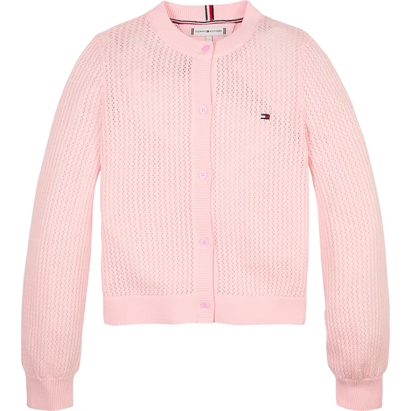 Autumn Selection Tommy Hilfiger Crochet Cardigan Faint Pink