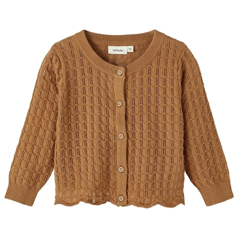 Unique Prints Lil'Atelier chipmunk Dija Loose Knit Cardigan