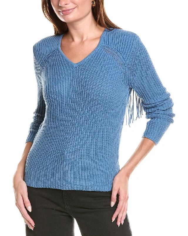 Cute Design 27 Miles Malibu Fringe Back Sweater
