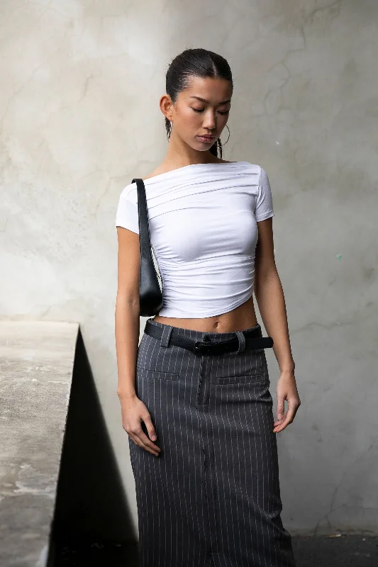 Elegant Temperament Bella Short Sleeve Top - White