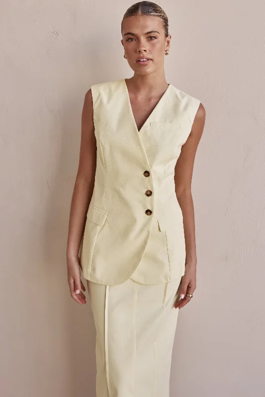 Comfortable And Cold-proof Blithe Vest (Lemon)