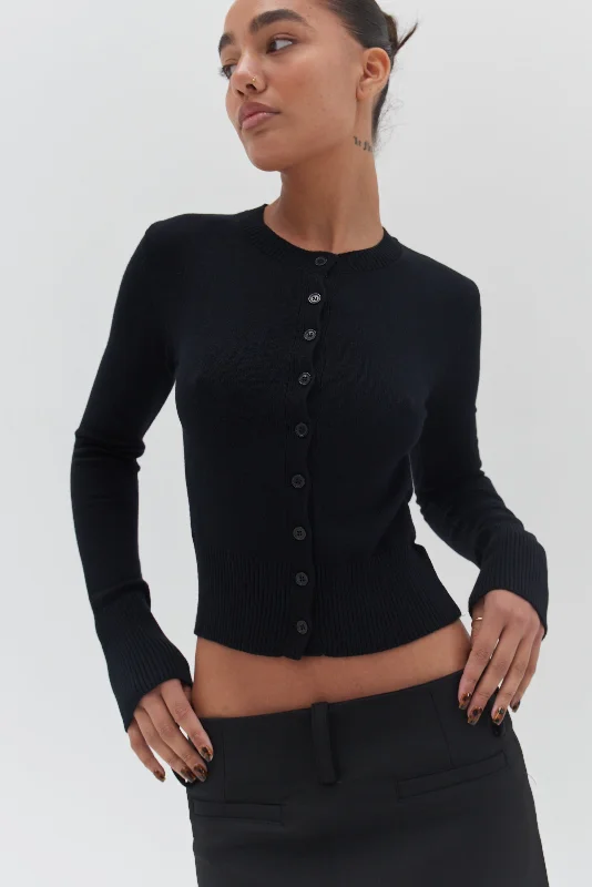 Comfortable And Cold-proof Camille Cardigan - Black