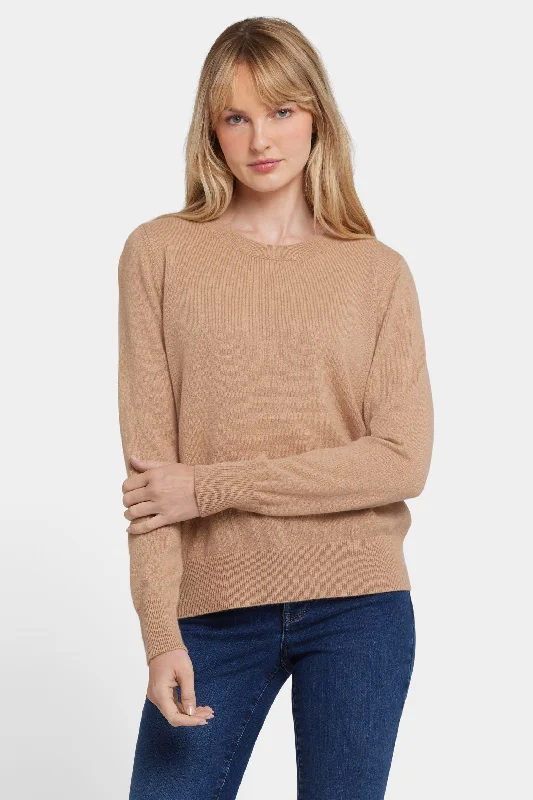 New Products Cashmere Essential Crewneck Sweater - Tan
