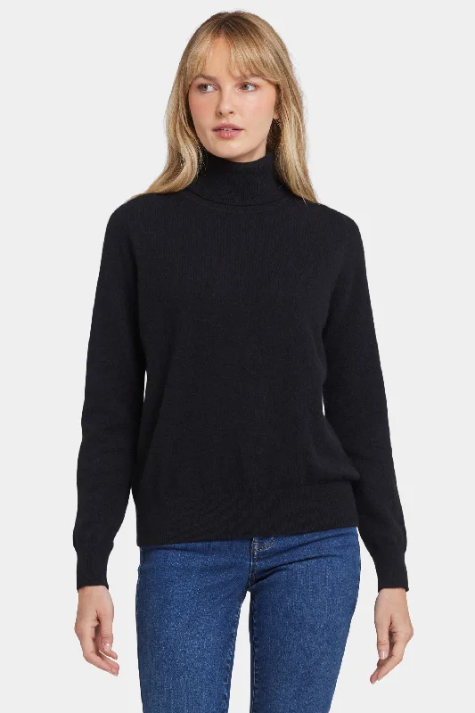 Fashion Innovation Cashmere Turtleneck Sweater - Black