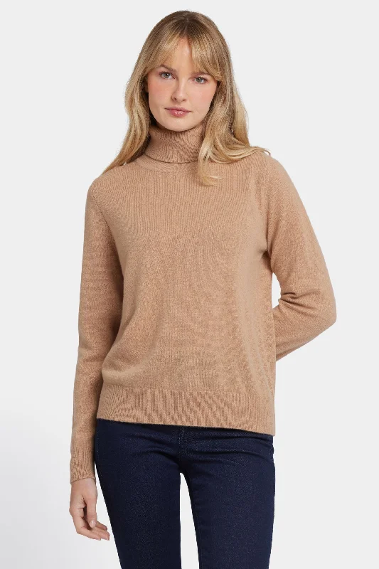Sports And Leisure Cashmere Turtleneck Sweater - Tan