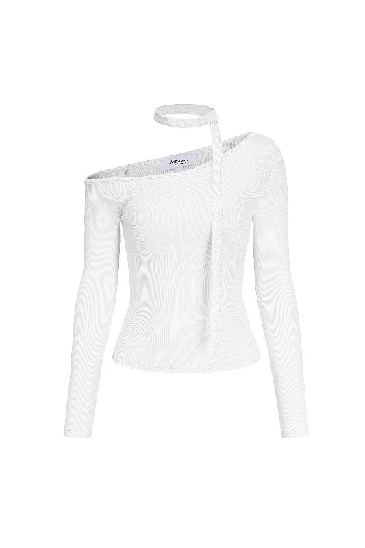 Fashion Selection Cassie Scarf Top - White