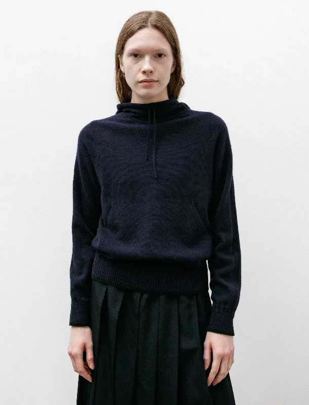Versatile Items Cashmere Hoodie Navy-Black