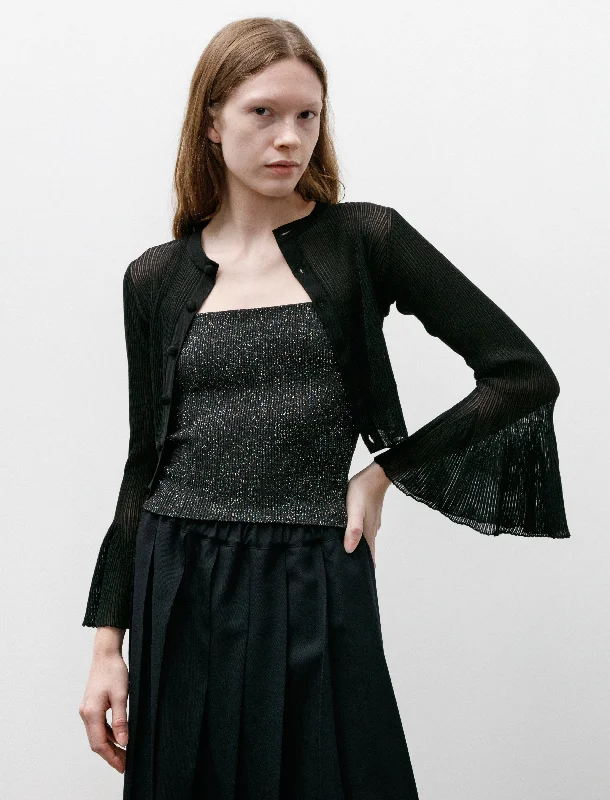 Artistic Temperament Hypha Lucent Bell Sleeve Cardigan Black