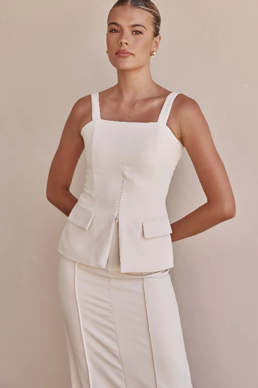 Printed Patterns Daine Top (Cream)