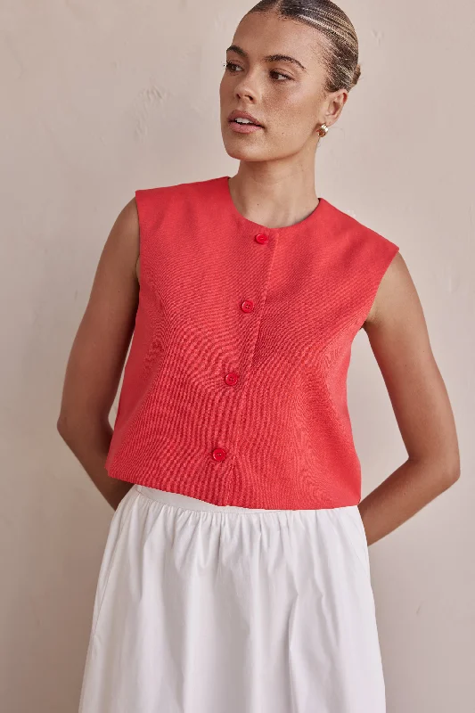 Double-sided Wear Dana Vest (Red)
