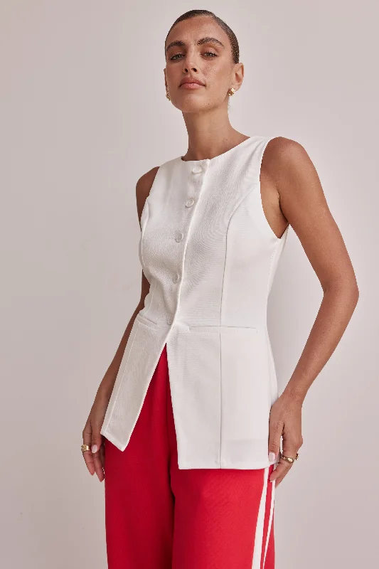 Retro Prints Elliott Vest (White)