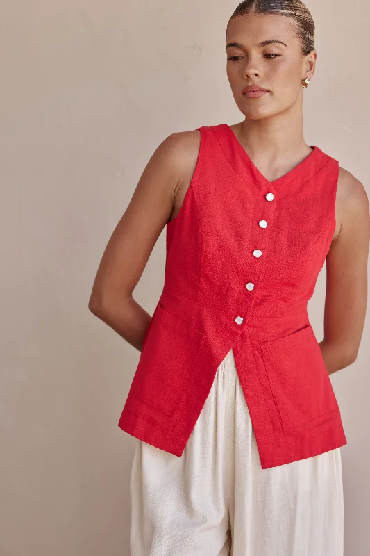 High-quality Styles Irving Vest (Red)