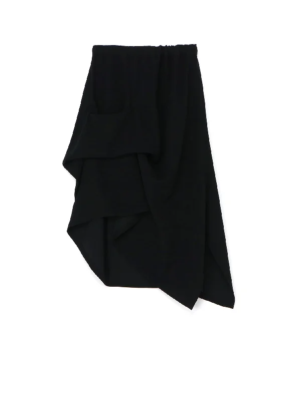 Comfortable And Casual DOUBLE SATIN IRREGULAR HEM SKIRT