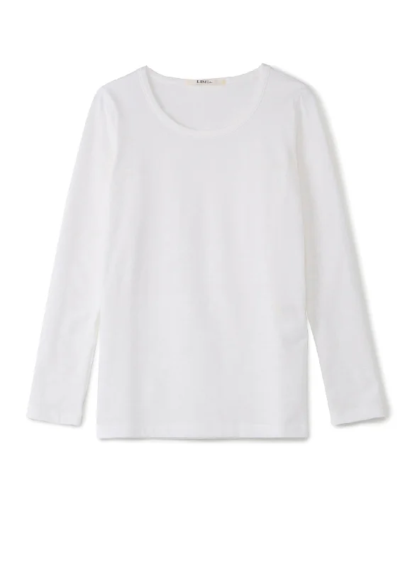 Exquisite Craftsmanship C/Pu High twisted Bare Jersey Long Sleeve T