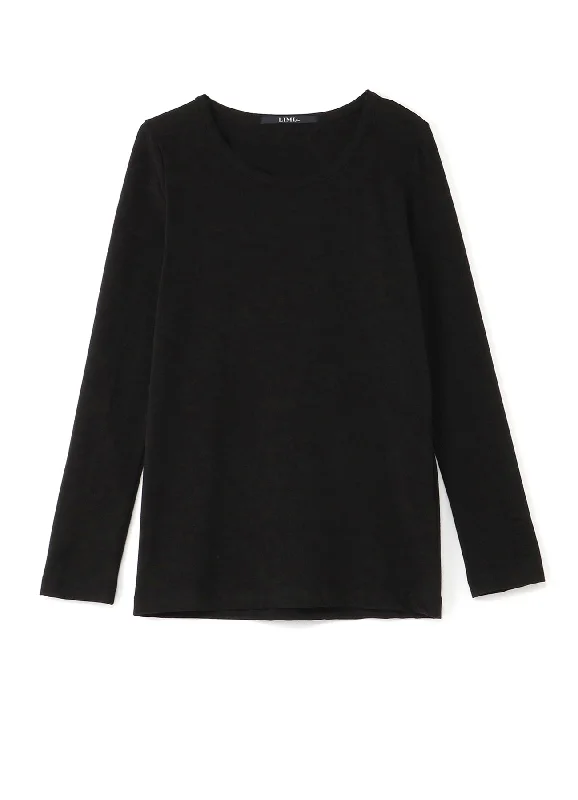Autumn Selection C/Pu High twisted Bare Jersey Long Sleeve T
