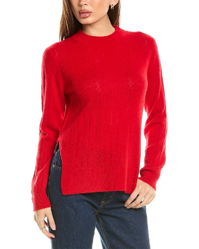 Sweet Style Malo Cashmere Pointelle Wool & Cashmere-Blend Sweater