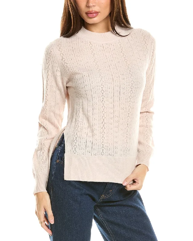 Sports Fashion Malo Cashmere Pointelle Wool & Cashmere-Blend Sweater