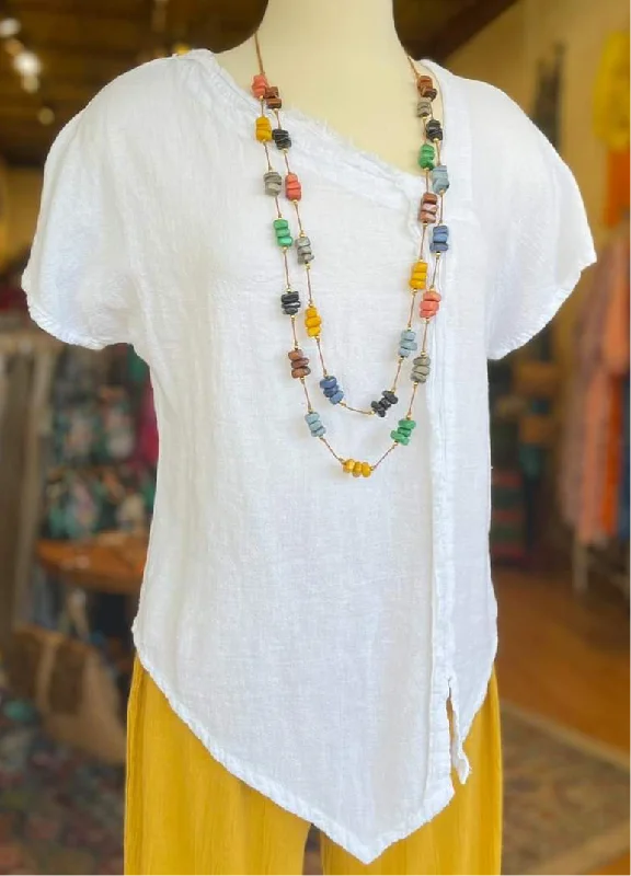 Noble And Elegant Marilyn Top 100% Cotton Gauze