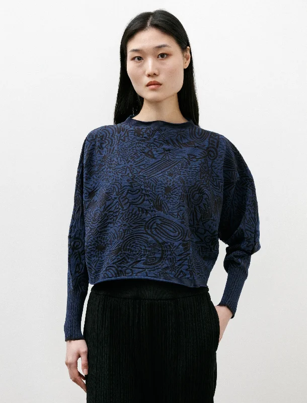 Fashionable Prints A-POC Nova Knit Navy